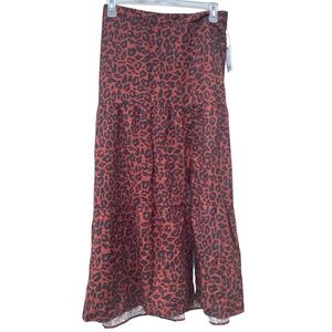 Nine West slit maxi skirt Leopard print